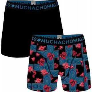 👉 Boxer short materiaalmix l ondermode male zwart Muchachomalo Boxershorts