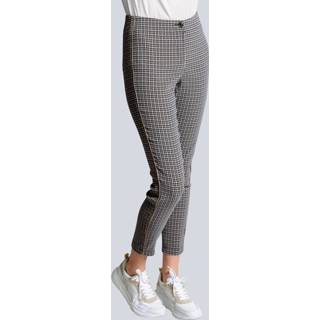 👉 Broek geruit vrouwen perfect voor kantoor Alba Moda Taupe::Grijs 4055705098896