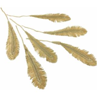 👉 Jurk goud 6 st 8x3.5 cm naaien gold feather geborduurde patch borduurwerk applique patches voor parches bordados ropa diy ac0916 8720035061785
