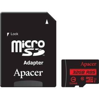 Apacer microSDHC 32GB geheugenkaart AP32GMCSH10U5-R, Class 10, UHS-I, R85, Incl. adapter