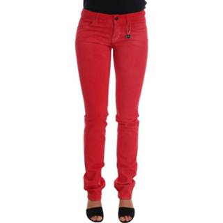 👉 Slim jean onesize vrouwen rood Stretch Jeans