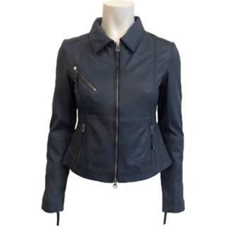 👉 Leather vrouwen blauw jacket 1598815818129