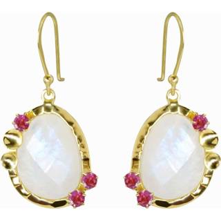👉 Onesize vrouwen geel Mona Moonstone Earrings 4752226002448