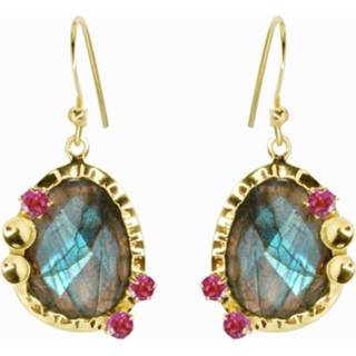 👉 Onesize vrouwen geel Mona Labradorite Earrings 4752226002431