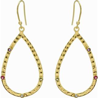 👉 Onesize vrouwen geel Multi Gemstone Teardrop Earrings 4752226002455