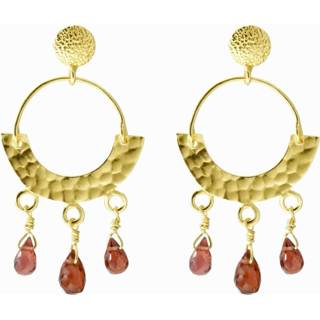 👉 Onesize vrouwen geel Garnet Etno Earrings 4752226002417