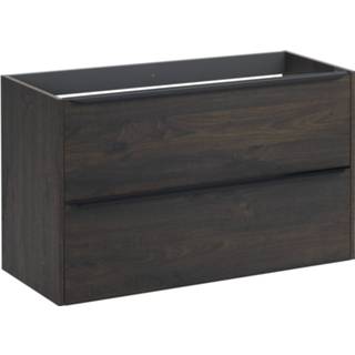 👉 Onderkastje bruin zwart Saniselect Socan Onderkast 120x50,5x60 cm Kasteel Bruin/Zwart 8714175959866