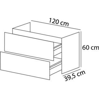 👉 Onderkastje eiken Saniselect Guarda Slimline Onderkast 120x39,5x60 cm Wild 8714175958470