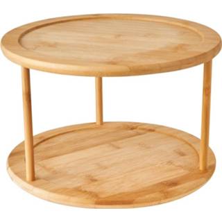 👉 Bamboe naturel Etagère - ø25,5x17,5 cm 8716963092021