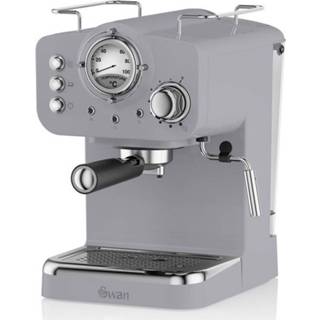 👉 Espresso apparaat grijs Swan Retro Pump Koffie Machine - 5055322531232