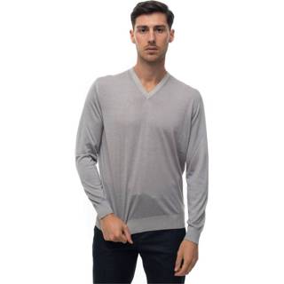 👉 Pullover male beige V-neck