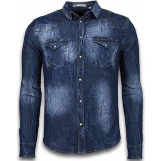 👉 Denim shirt XL male blauw