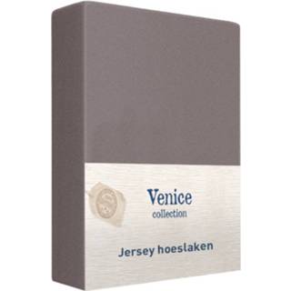 👉 Jersey hoeslaken taupe Venice 80/90 x 200 cm 7448115275266