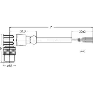 👉 WAGO 756-5312/030-015 Sensor/actuator connector, geassembleerd M12 Stekker, haaks 1.50 m 10 stuk(s)