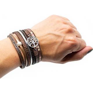 👉 Armband messing Bohemian 6-laags met Levensboom Bedel 7141262627741