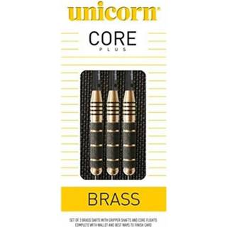 👉 Dartpijl unisex zwart steeltip messing goud brass Unicorn Core Plus Win dartpijlen 23g zwart/goud 54722086422