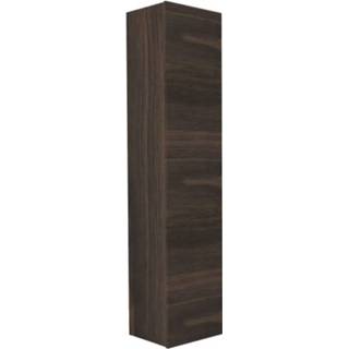 👉 Hoge kast eiken afdekblad badmeubelkast Sub 16 met 1 deur voorbereid voor handgreep 169 x 35 cm, tabacco 8717493091737