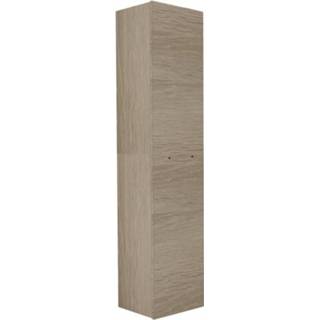 👉 Hoge kast eiken afdekblad badmeubelkast Sub 16 met 1 deur voorbereid voor handgreep 169 x 35 cm, 8717493091676