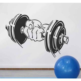 👉 Muursticker Post NL nederlands Muurstickers sport Sportschool hand met een halter