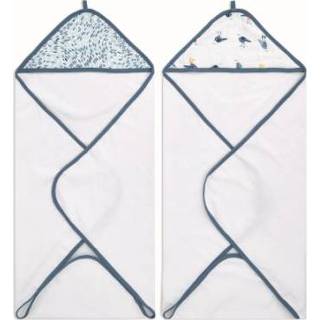 👉 Badhanddoek meisjes wit Aden ® Hooded zeekust 2 pack 842332147509