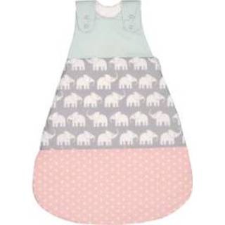 👉 Slaapzak roze katoen mix jongens kleurrijk ULLENBOOM ® Olifant Munt 4260567694869