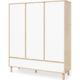 👉 Kledingkast spaanplaat decoratie jongens wit Pinolino Flow 3-deurs 4035769050467