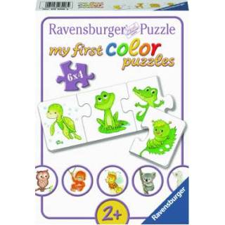 👉 Puzzel meisjes kleurrijk Ravensburger Mijn first color Puzzels - favoriete dierenkinderen 4005556030064