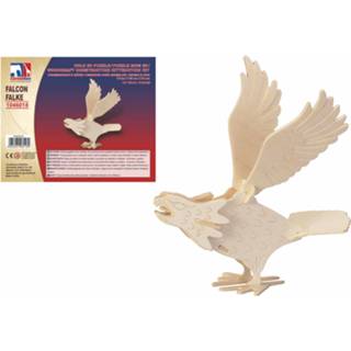 Puzzel houten kinderen 3D valk vogel 21 cm