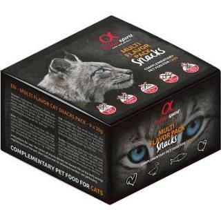 👉 9 x 35 g Alpha Spirit Multi-Flavour Snacks for Cats Katze Nassfutter 8436586310707