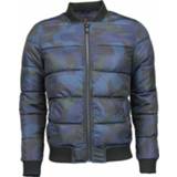 👉 Bomber jack male jassen blauw l polyester Daniele Volpe Camouflage bomberjack camo winterjas 8438471668030