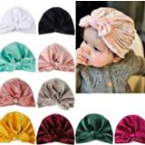 👉 Beanie rubber baby's 10 Colors Baby Headbands Ear Velvet Toddler Winter Warm Turban Hat Elastic Head Band Headdress