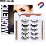 👉 Oogpotlood Upgraded Glue-free Magnetic Eyelashes Set 5 Pairs 2 Bottles Liquid Eyeliner Clip Eyelash Extension