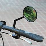 👉 Bike zwart Black Convex Safety Rearview Mirror Car Put The Motorcycle Mountain Bicycle Glass Side Mirrors for Easy Installation