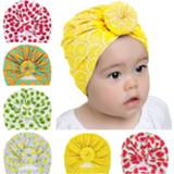 Beanie baby's meisjes kinderen Cute 1PCS Spring Summer Printed Fruit Cartoon Baby Girls Hat Newborn Infant Toddler Kids Turban Round Ball Caps