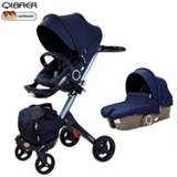 👉 Trolley baby's Hot Mom high landscape stroller sit sleeping pneumatic wheels baby pram
