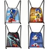 👉 Backpack jongens meisjes Anime Sonic Drawstring Bag Boys Girls Cartoon Teenager Storage Bags Children Bookbag Travel