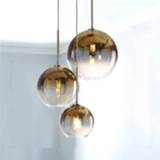 👉 Hanger goud Nordic Led Gold Lighting Pendant Light Ball Glass Lamp Living Room Lights Hanging Luminaire Suspendu Home Decor Fixture