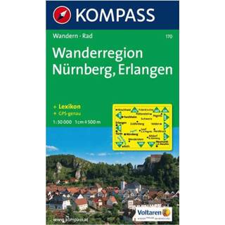 Wandel kaart Kompass - Wanderregion Nürnberg Wandelkaart 9783854912712