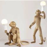 👉 Hanger zwart wit resin Hemp Rope Monkey Lamp Seletti Modern Fixture Home Decor Black/White Pendant Lights