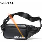 👉 Riem leather small WESTAL belt bag men waist for genuine shoulder straps bags phone travel pouch 7310