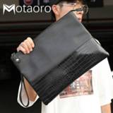 👉 Clutch leather Badenroo Male Envelope bag Simple Alligator Crocodile Business Shoulder Fashion Day Clutches Masculina