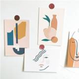 Poster small 5 Sheets Ins Vase Art Decoration Card Diy Collocation Background Wall Sticker Creative Postcard Gift Greeting Cards