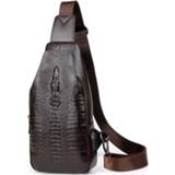 👉 Messenger bag leather mannen Luxury Brand Men Chest Alligator USB Charging Crossbody Man Pack Crocodile Pattern Sling