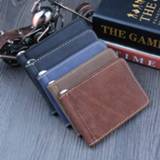 👉 Portemonnee zwart cowhide leather Genuine Quality Men Money Clip Black Billfold Clamp For With Card Hold Luxury Credit magic Wallet