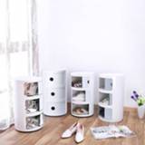 👉 Locker Bedside table Dresser Closet bedroom round side cabinet Three Storage Drawers Set Home Decoration