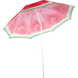 👉 Parasol 2Camp Verstelbare strandparasol / met watermeloen print - 190 cm 8719538635548