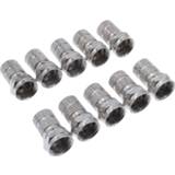 👉 F-connector brass 10 Pcs 75-5 F Type Coaxial Cable Connector Plugs materials singnal Line connectors