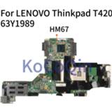 👉 Moederbord KoCoQin 63Y1989 63Y1697 63Y1967 04W2045 04W1345 Laptop motherboard For LENOVO Thinkpad T420 T420I Mainboard NZM3I-6 Core HM67