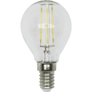 👉 LightMe LED Energielabel A++ (A++ - E) E14 Kogel 4 W = 35 W Warmwit (Ø x l) 45 mm x 80 mm Filament / Retro-LED 1 stuk(s)