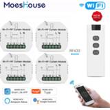 👉 Switch Tuya WiFi RF Roller Blind Shutter Curtain Module with Remote for Electric Motor Sunscreen Works Google Home Alexa
